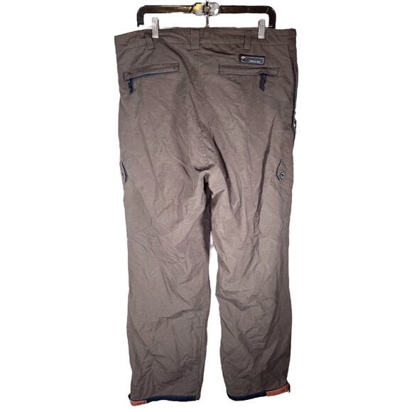 Wearfirst Men's 38x32 VTG Brown Cargo Pants Utililty Hiking Orange Mesh Lined - Picture 2 of 12